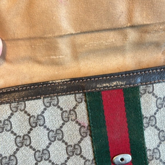 Gucci Vintage Nylon Monogram Logo Envelope Clutch - Picture 6 of 12